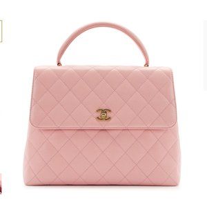 Chanel 24k Gold Hardware Sakara Pink Kelly Vintage LIKE NEW